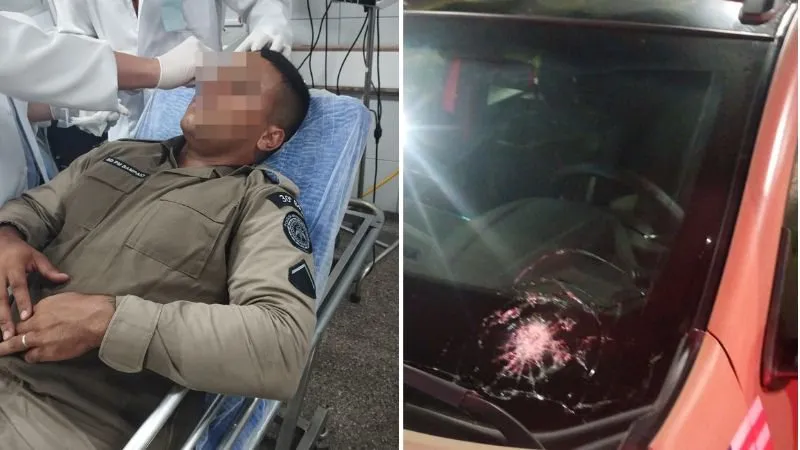 PM foi atingido por estilhaços