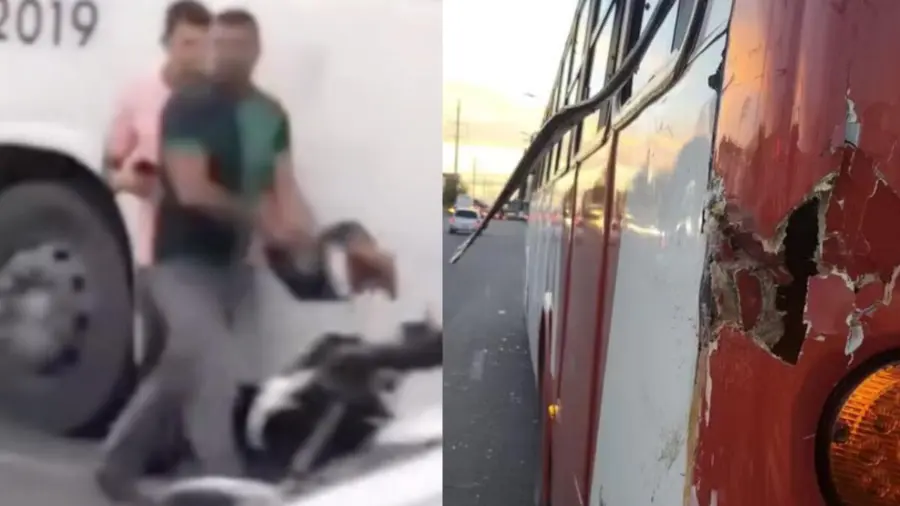 O membro ficou jogado no meio da avenida