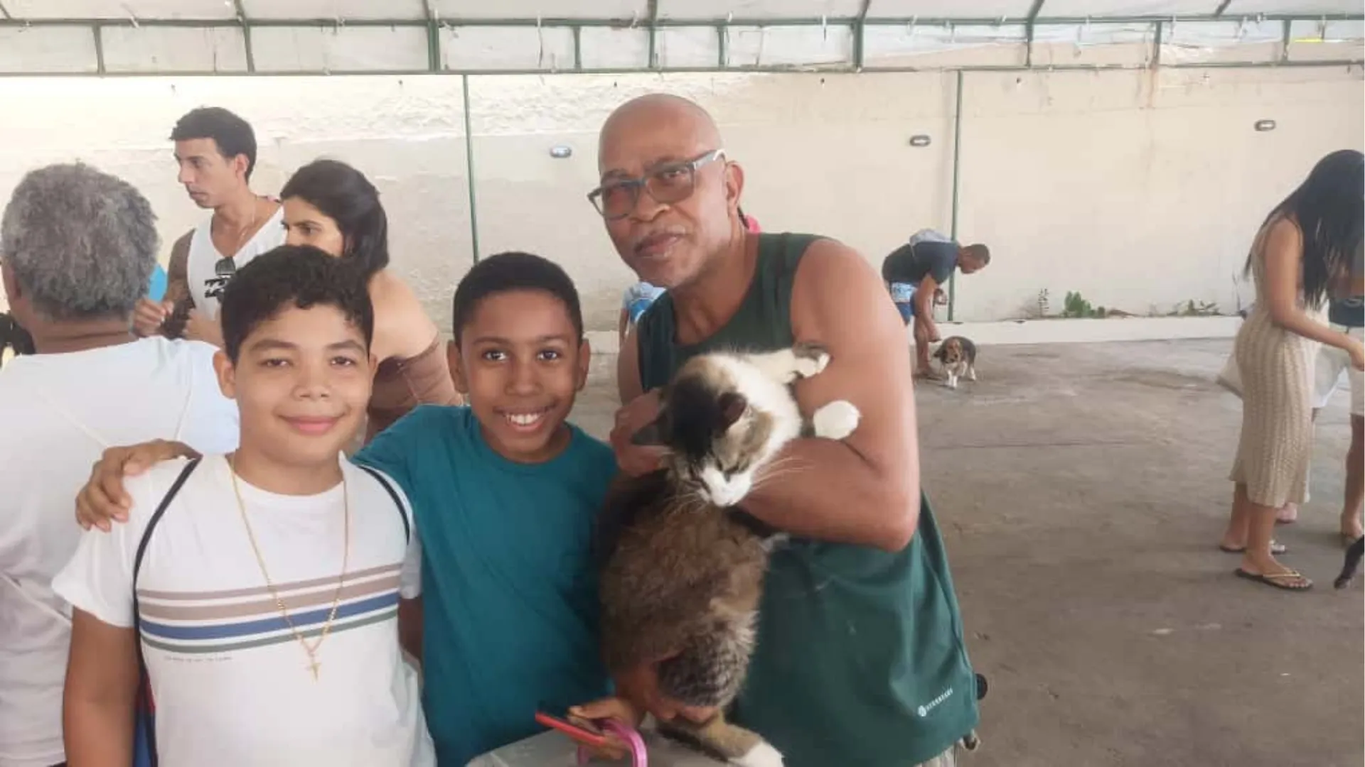 Maurício da Hora e sua família