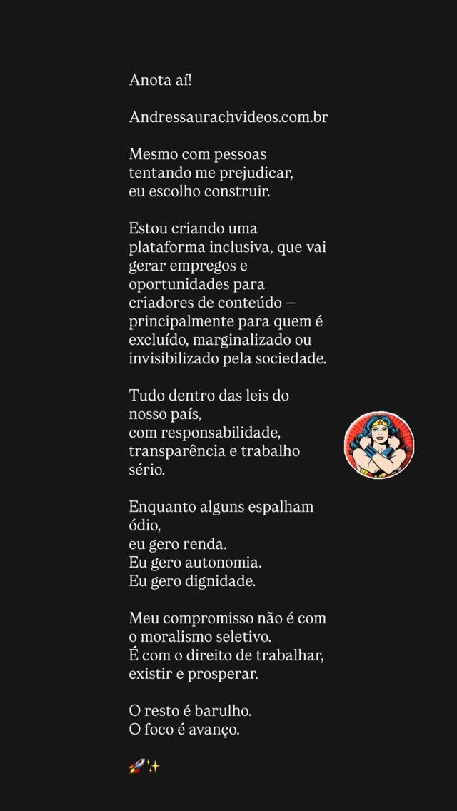 Imagem ilustrativa da imagem Plataformas +18 barram vídeo incestuoso de Andressa Urach com o filho