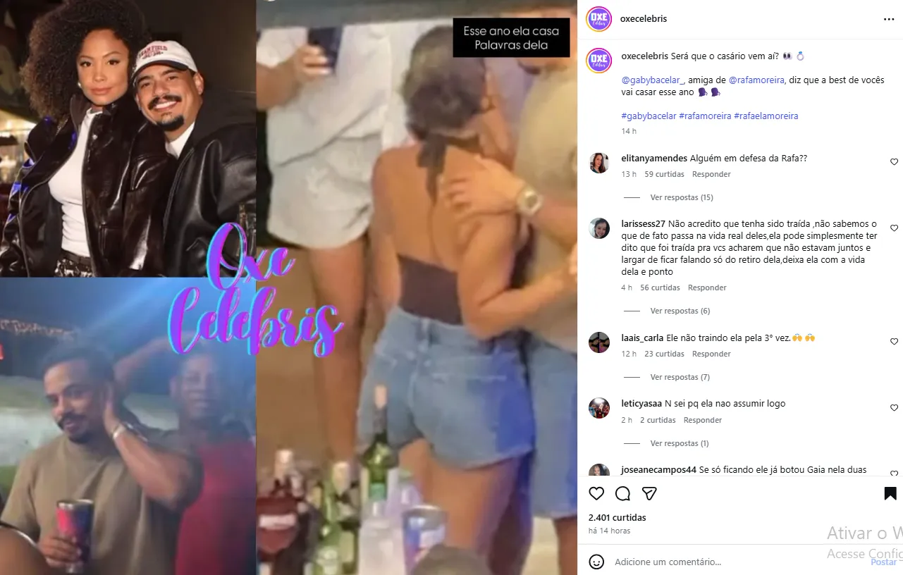 Rafa Moreira reencontra ex-namorado