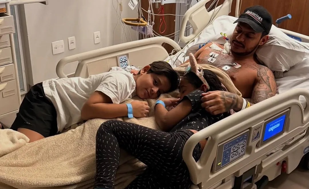 Hungria recebeu visita da família no hospital