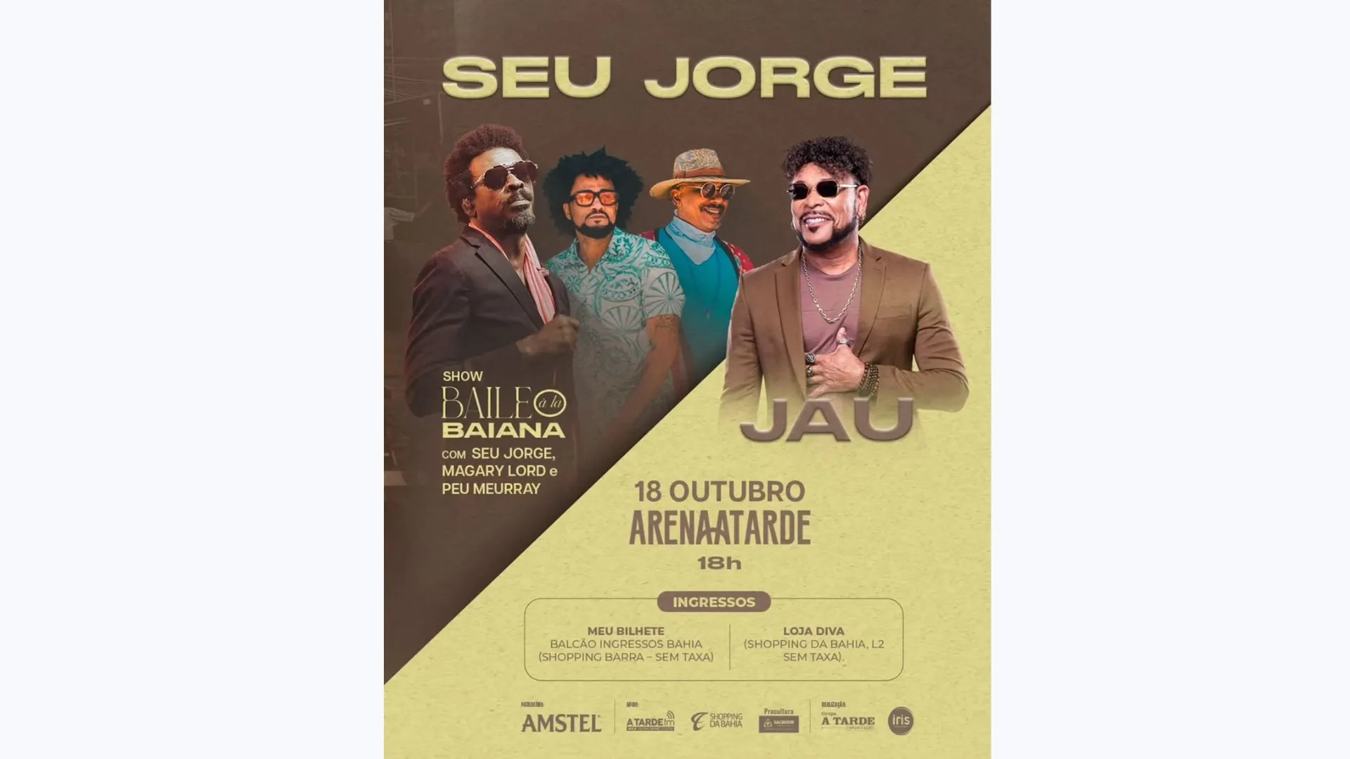 Imagem ilustrativa da imagem Seu Jorge, Fantasmão e muito mais: veja a agenda cultural de Salvador