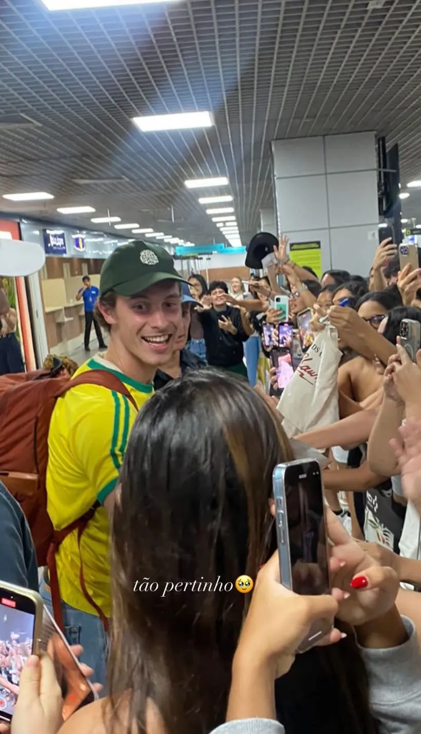 Shawn no Aeroporto de Salvador