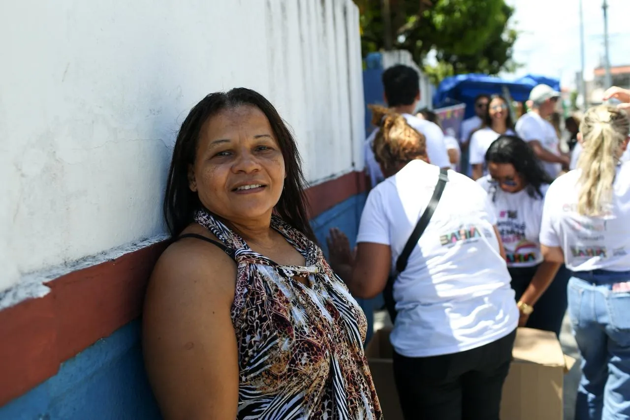 Mari levou a filha pela segunda vez ao colégio do Enem