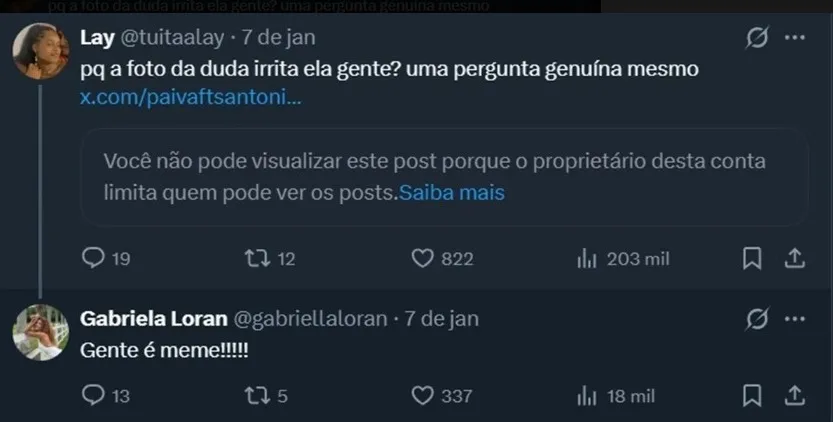 Imagem ilustrativa da imagem Treta e suposta rivalidade entre globais movimenta a web