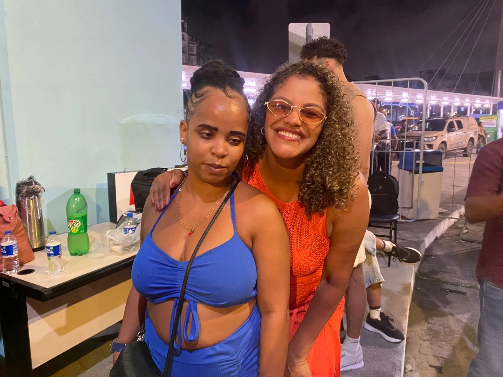 Gláucia com sua amiga Luiza Conceição