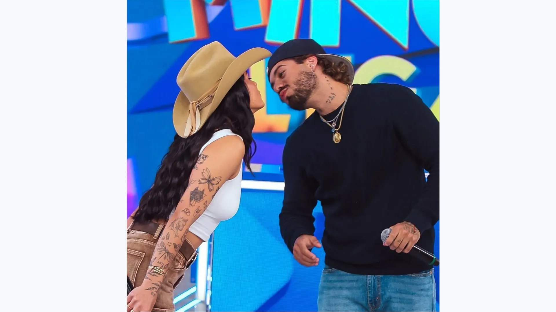 Imagem ilustrativa da imagem Vazam fotos de Ana Castela e Zé Felipe aos beijos