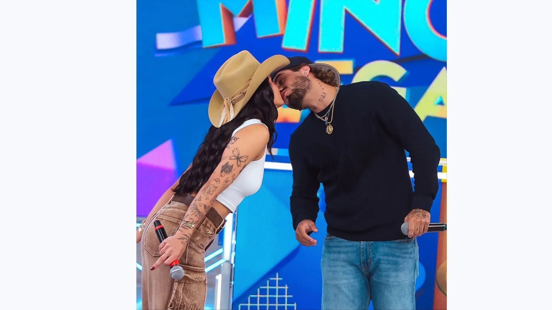 Imagem ilustrativa da imagem Vazam fotos de Ana Castela e Zé Felipe aos beijos