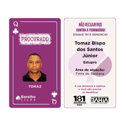 Imagem ilustrativa da imagem Veja cartas com 16 procurados por violência contra mulheres na Bahia