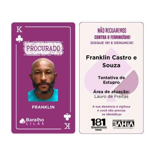Imagem ilustrativa da imagem Veja cartas com 16 procurados por violência contra mulheres na Bahia