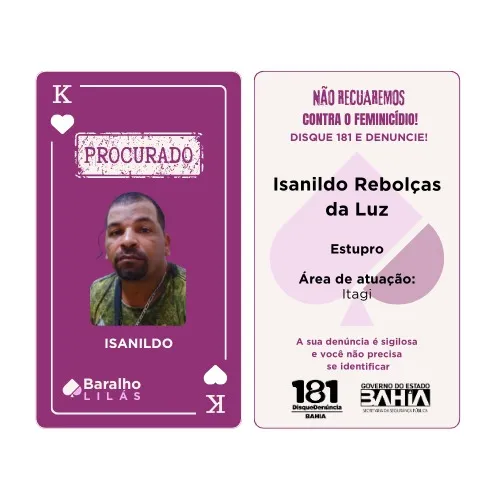 Imagem ilustrativa da imagem Veja cartas com 16 procurados por violência contra mulheres na Bahia