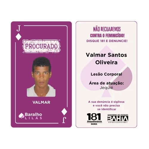 Imagem ilustrativa da imagem Veja cartas com 16 procurados por violência contra mulheres na Bahia