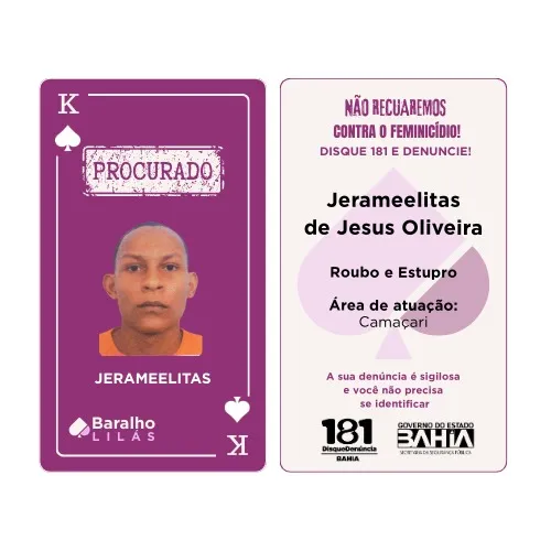 Imagem ilustrativa da imagem Veja cartas com 16 procurados por violência contra mulheres na Bahia