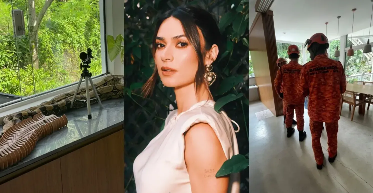 Atriz encontra cobra dentro de casa