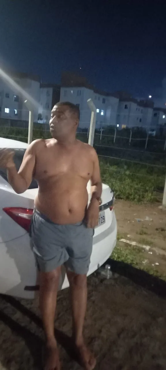 Ex-vereador no local do acidente