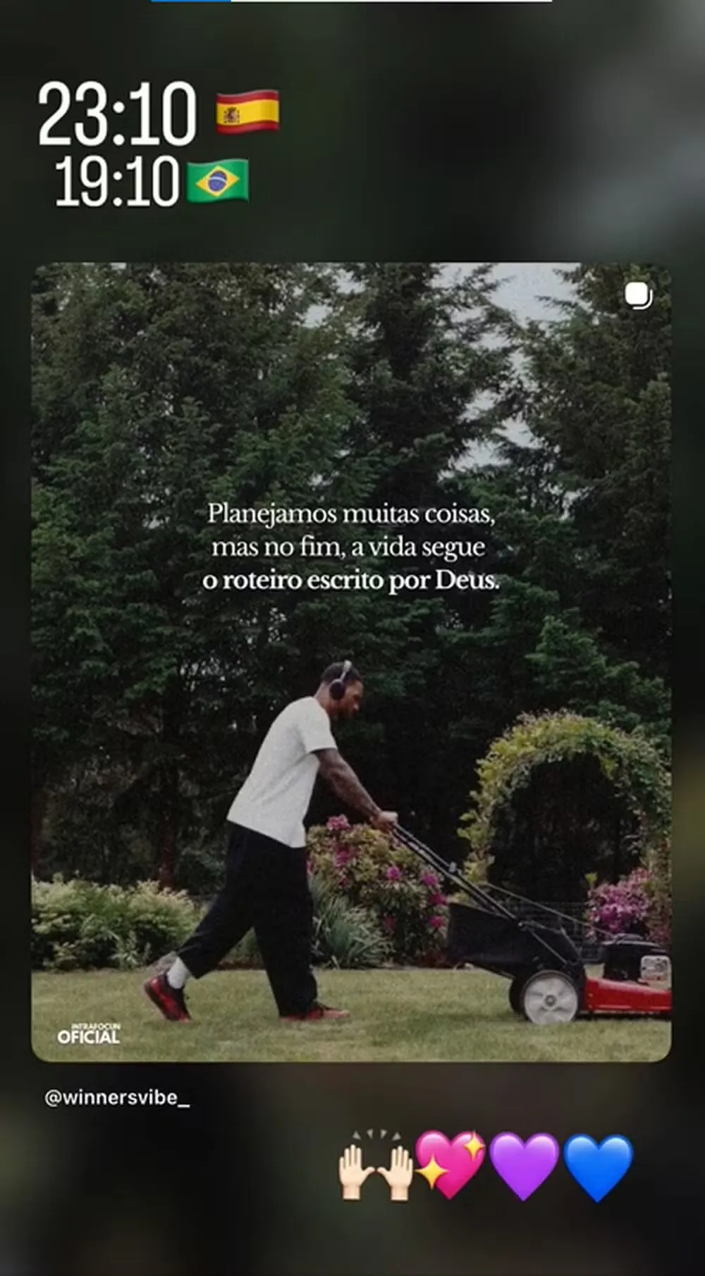 Mensagem postada por Virgínia