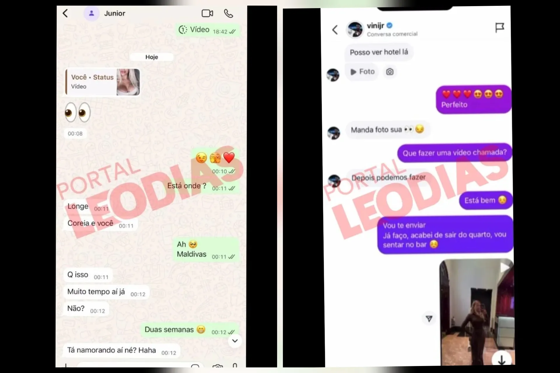 Imagem ilustrativa da imagem Virgínia rodou? Vaza 'conversas quentes' de Vini Jr. com modelo