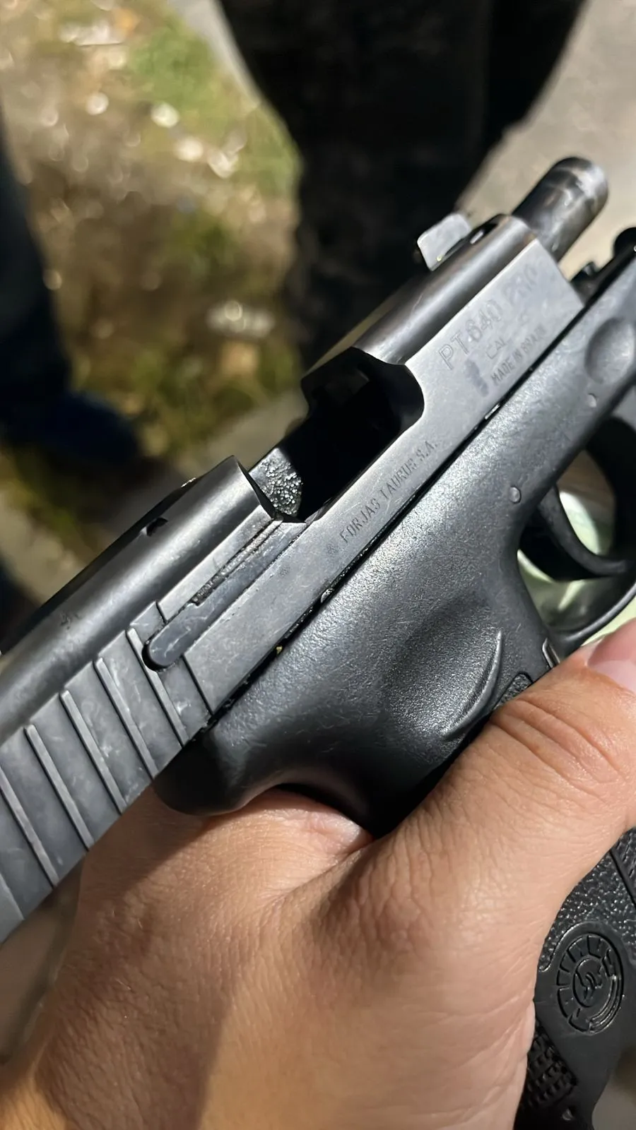 Arma apreendida no circuito