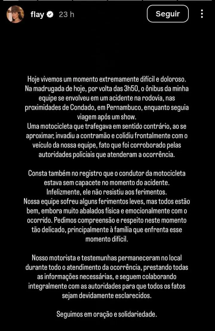 Imagem ilustrativa da imagem Acidente envolvendo ônibus de ex-BBB deixa uma pessoa morta