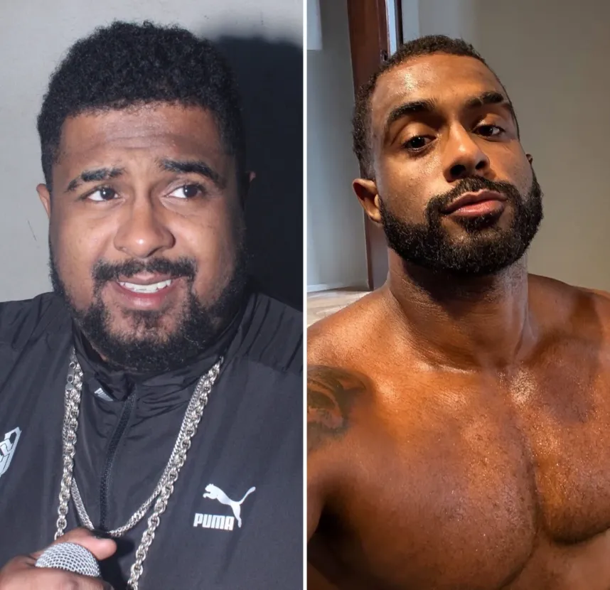 Cantor Baco Exu do Blus mostra o antes e depois do emagrecimento
