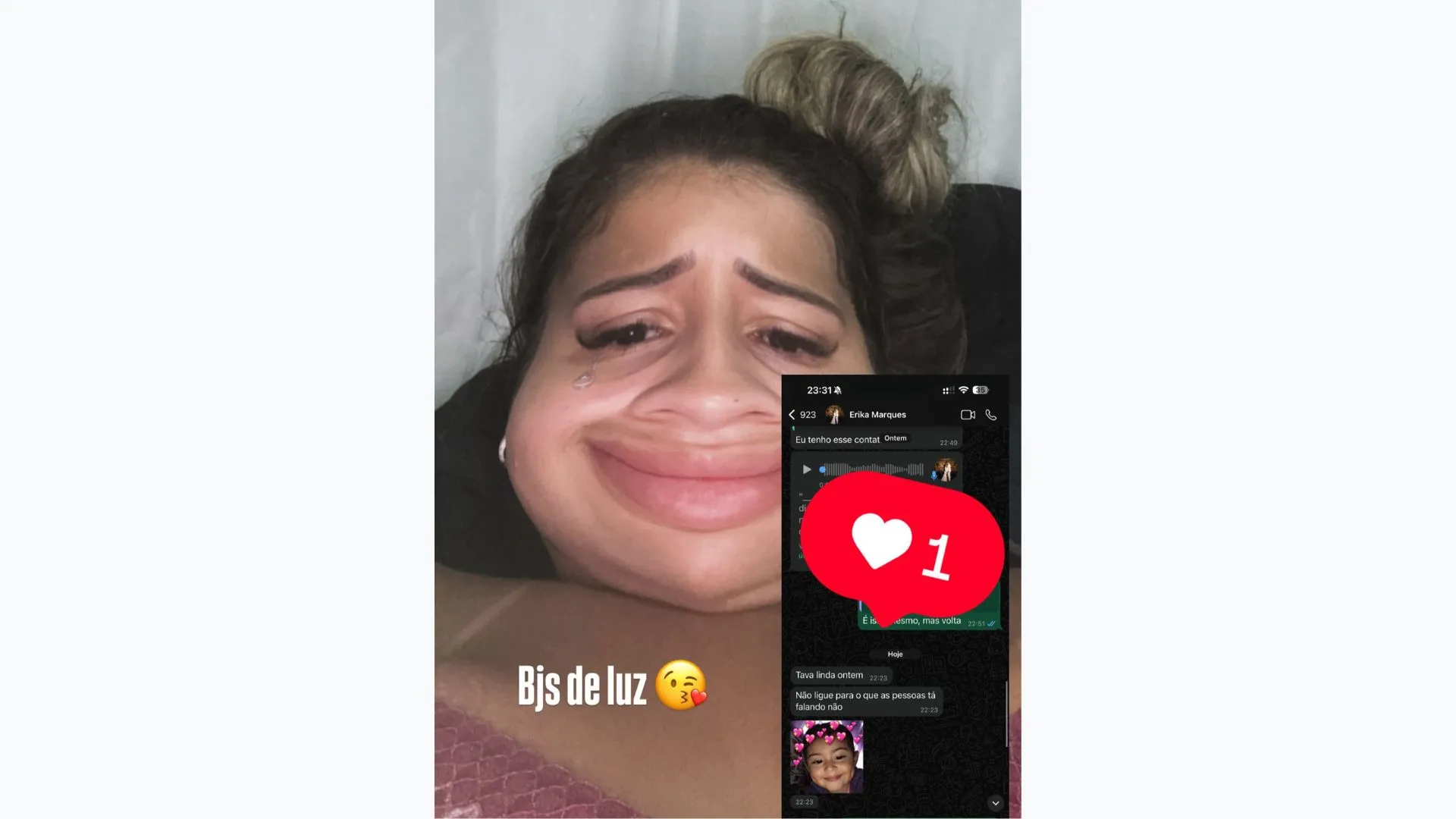 Vivian postou conversa de Erika Marques defendendo ela