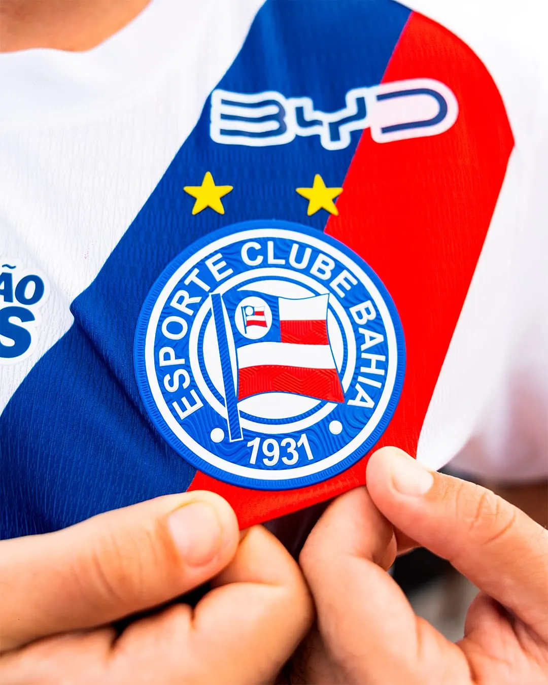 Imagem ilustrativa da imagem BYD é anunciada como nova patrocinadora do Bahia; veja fotos