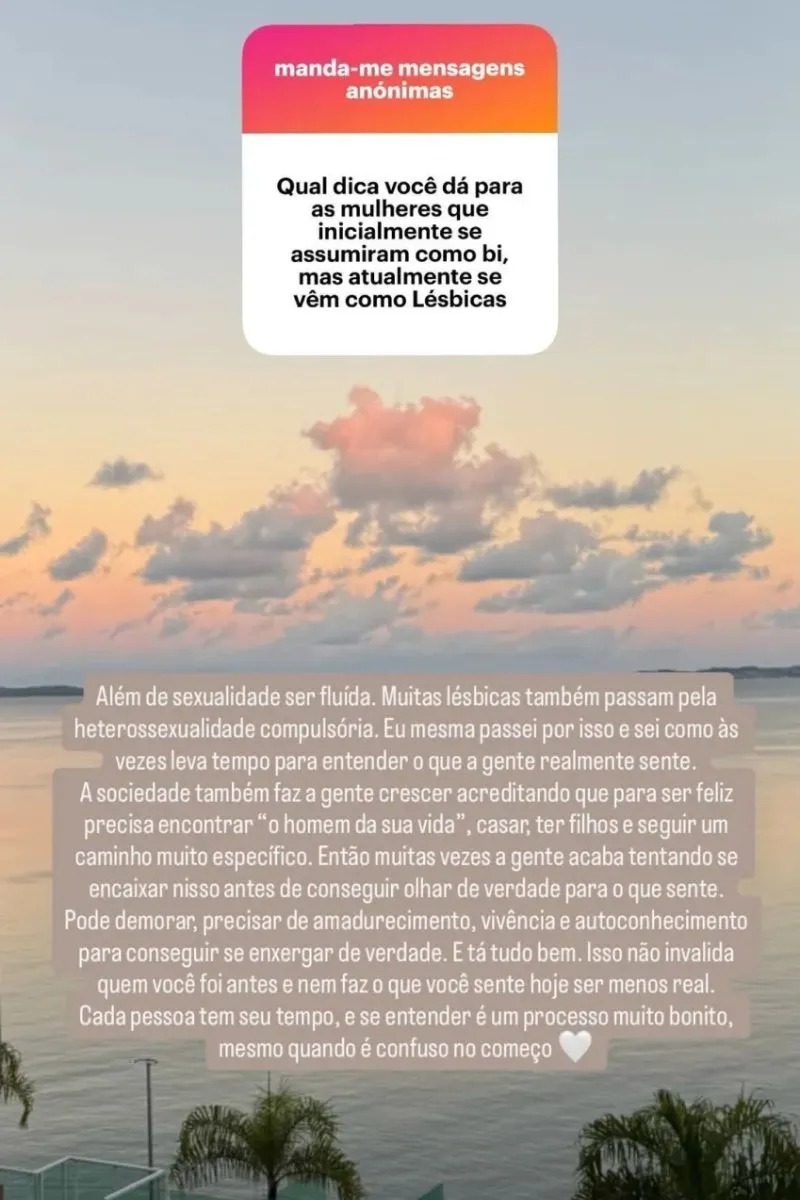 Camilly respondeu seguidores na caixinha de pergunta do seu perfil