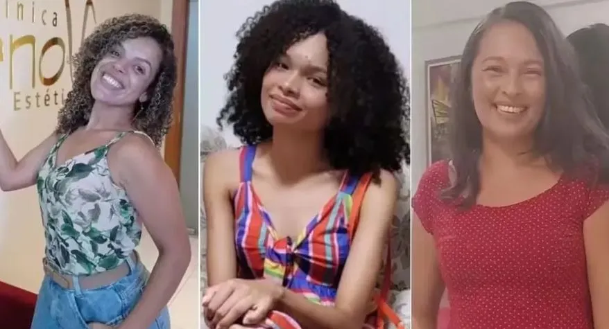 Maria Helena do Nascimento Bastos, de 41 anos, Mariana Bastos da Silva, de 20, e Alexsandra Oliveira Suzart, de 45