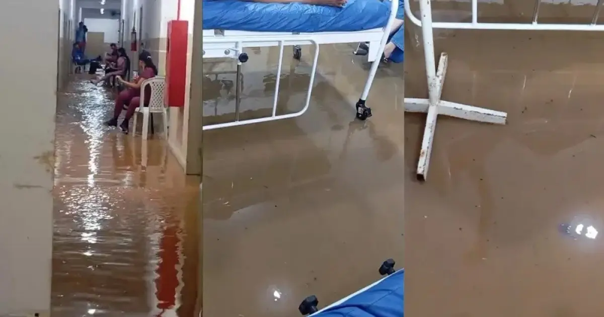 Hospital alagado em Cícero Dantas