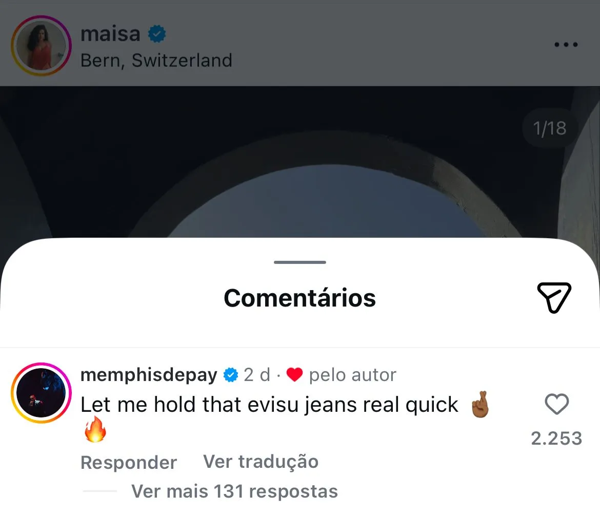 Comentário de Dapay na foto de Maisa