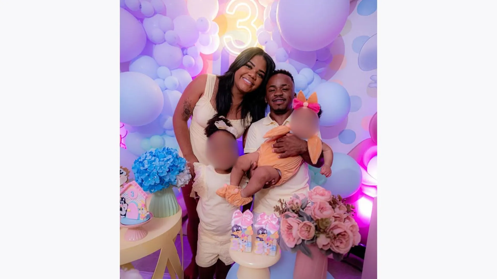 Lê Rangel e Pigmeu são pais de Lunna e Liana