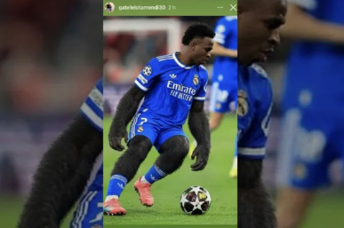 Montagem publicada no Instagram de Gabriel Otamendi