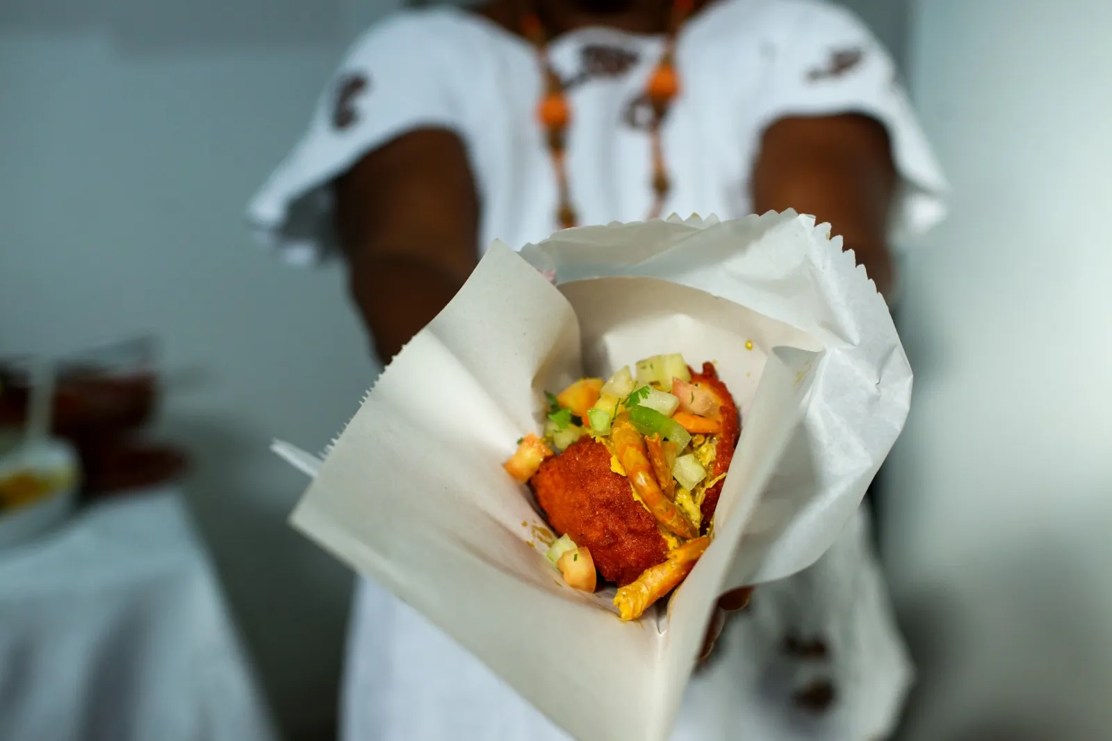 Acarajé com a proteína