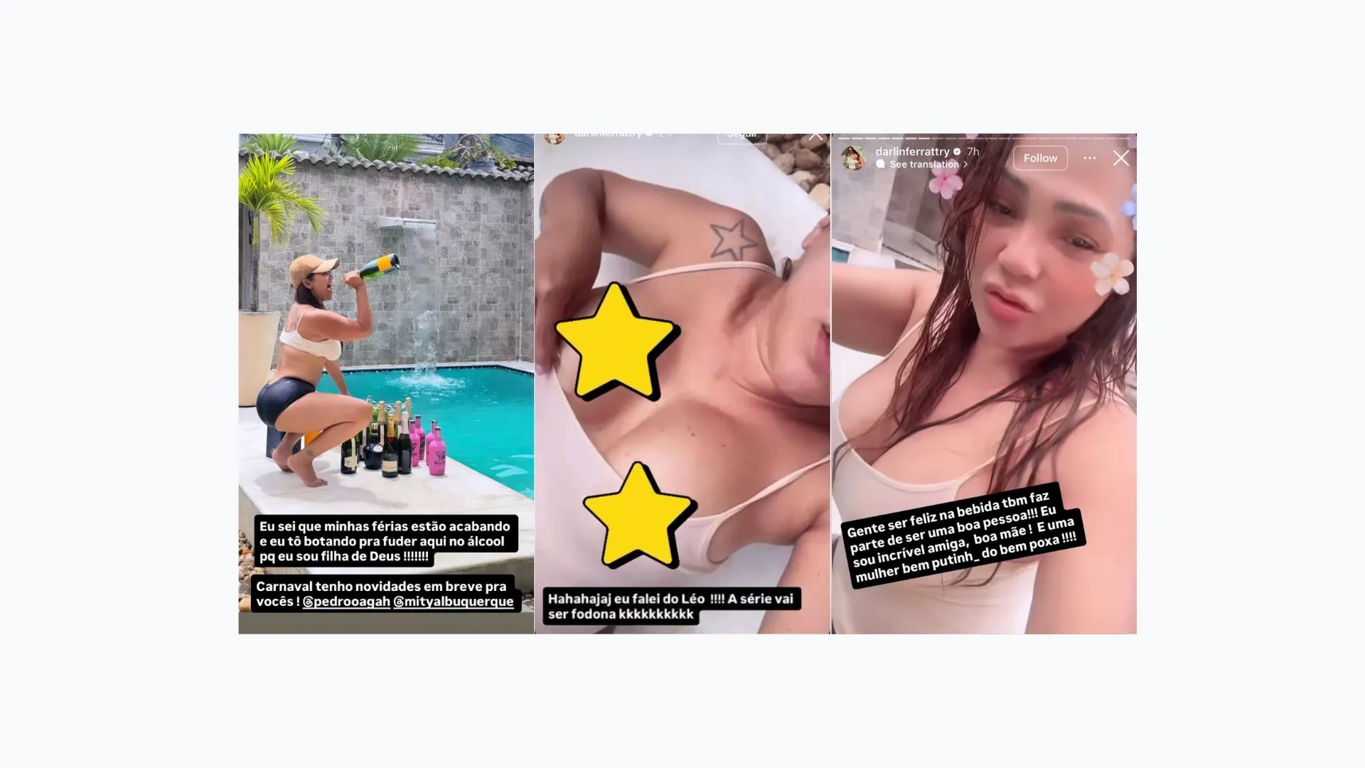 Imagem ilustrativa da imagem Mãe de Lexa fica bêbada e mostra os seios em vídeo: "Bem putinh*"