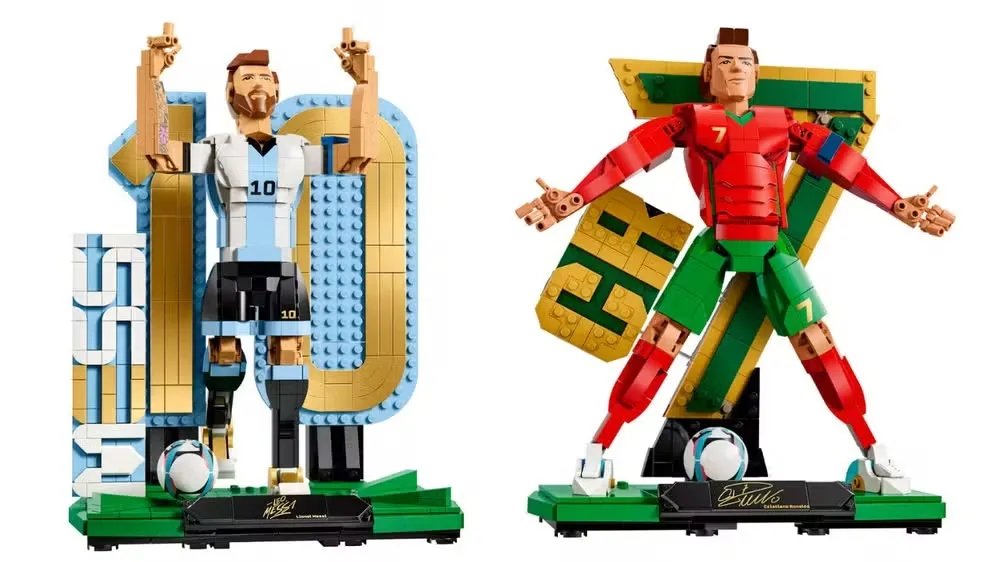 Imagem ilustrativa da imagem Messi, CR7, Mbappé e Vini Jr. viram Lego em campanha da Copa do Mundo