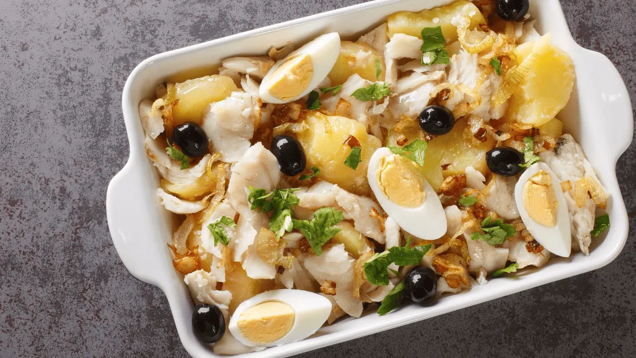 Bacalhau de forno com legumes