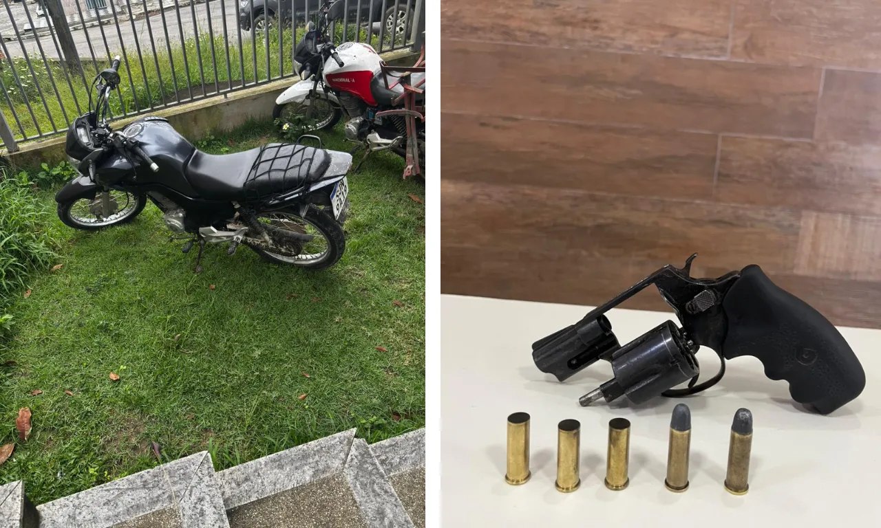 Parte dos materiais apreendidos