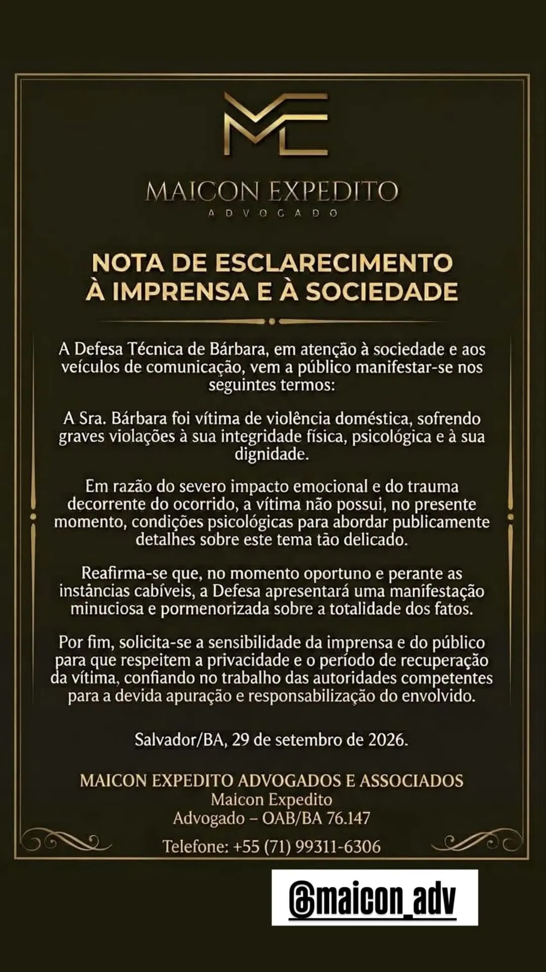 Imagem ilustrativa da imagem Namorada de Rick Ralley se pronuncia após agressão e prisão do cantor