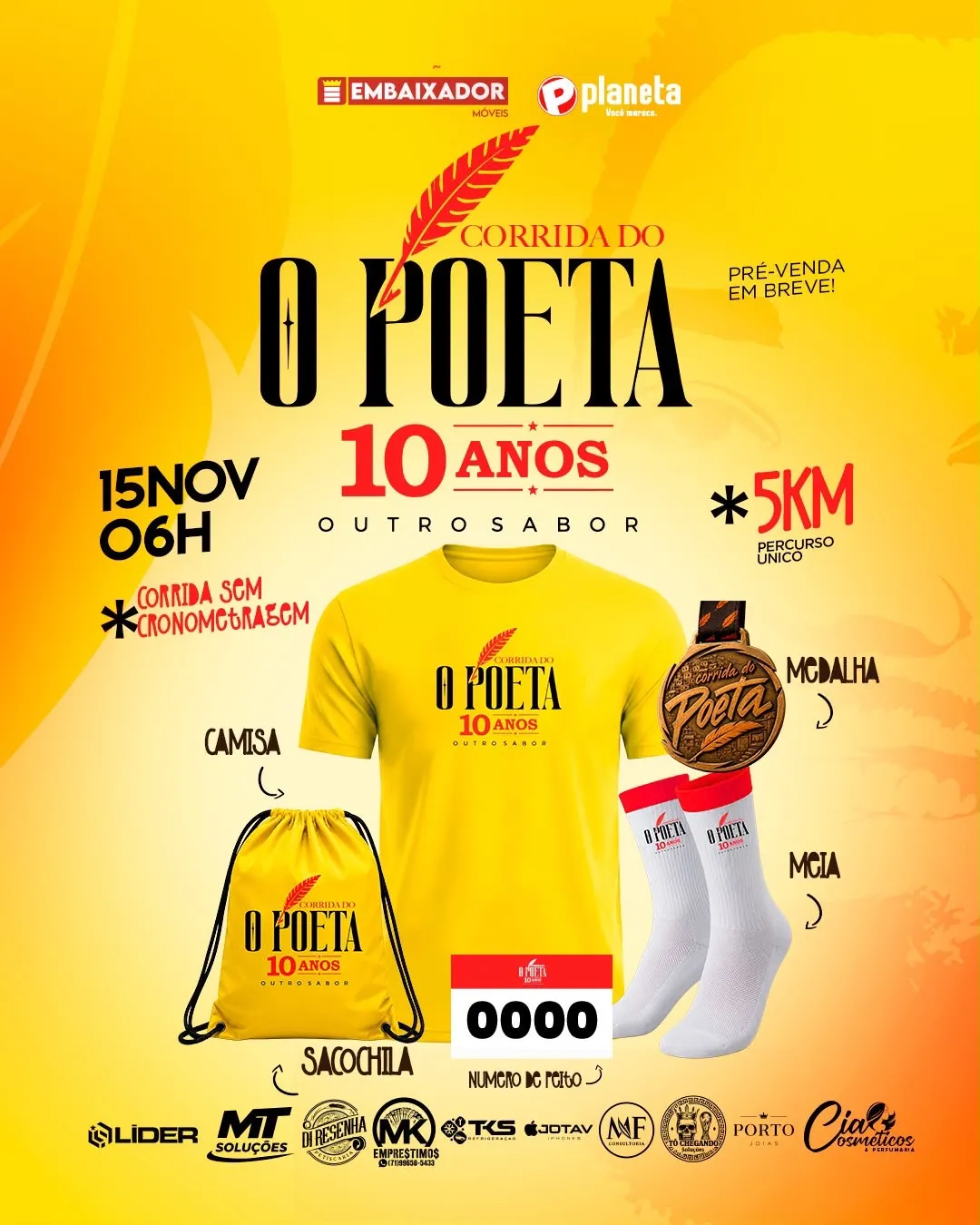 Kit da corrida do O Poeta