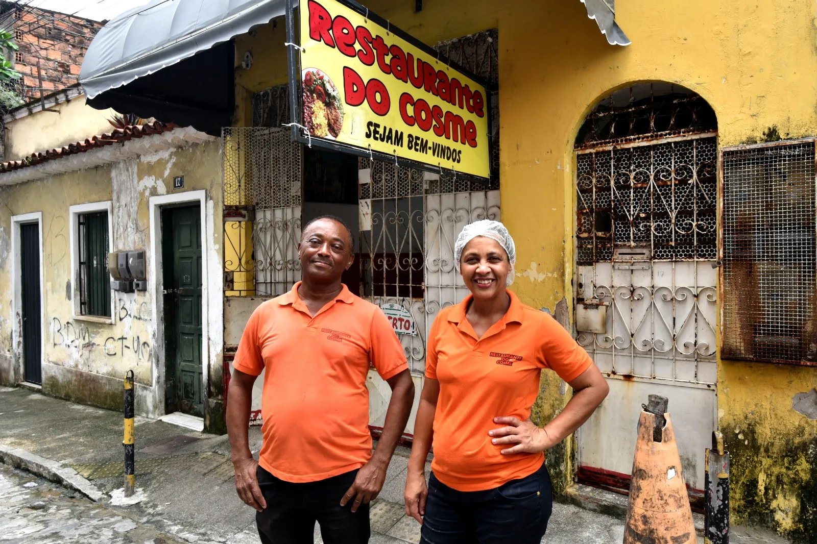 Cosme Santos com a esposa Eliana Pereira