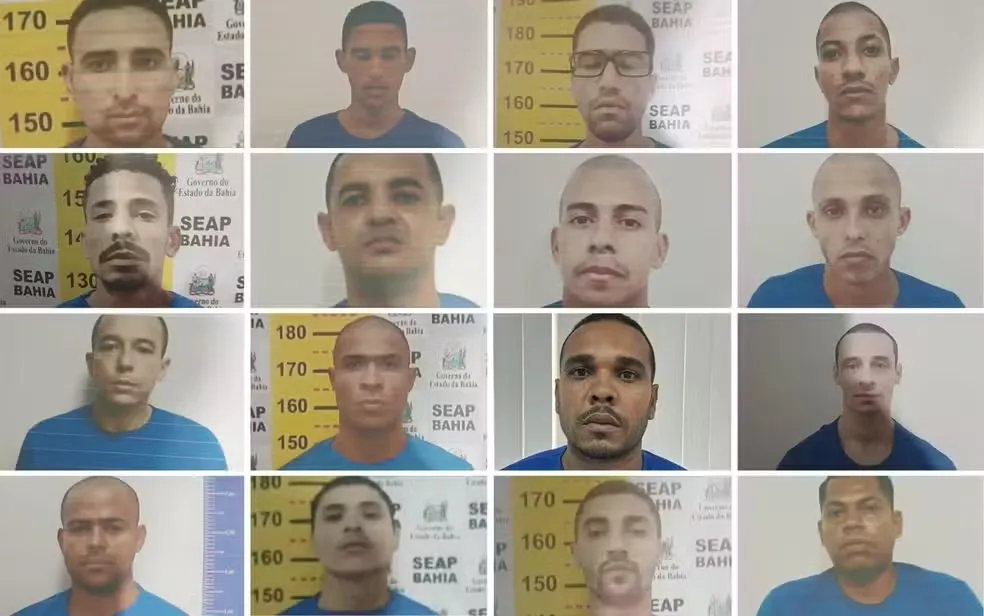 16 detentos que escaparam da unidade