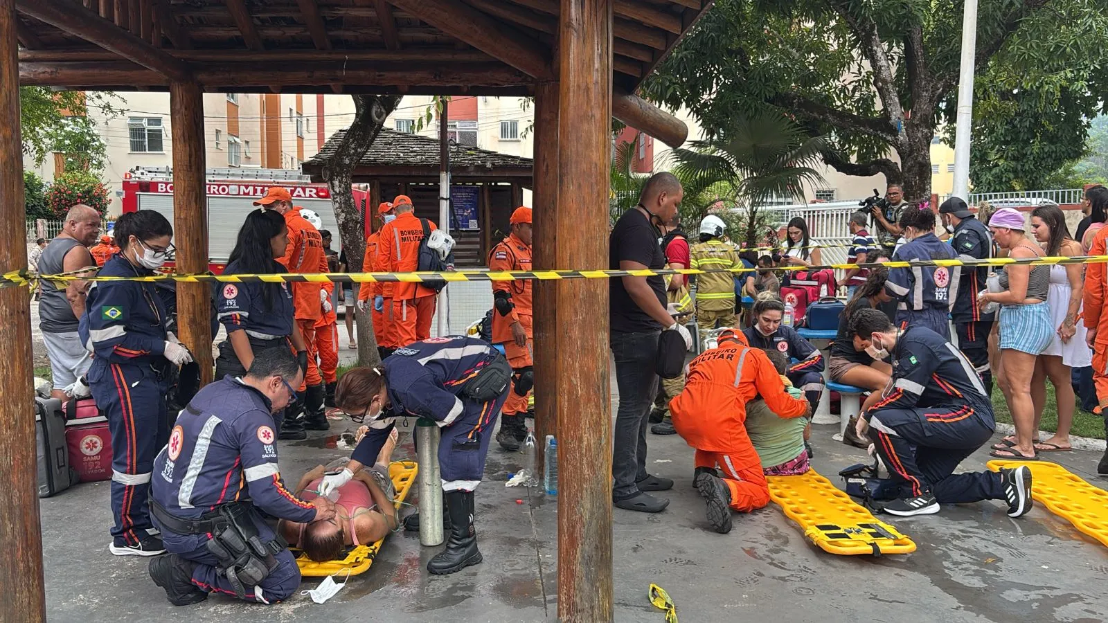 Pessoas receberam atendimento do Samu