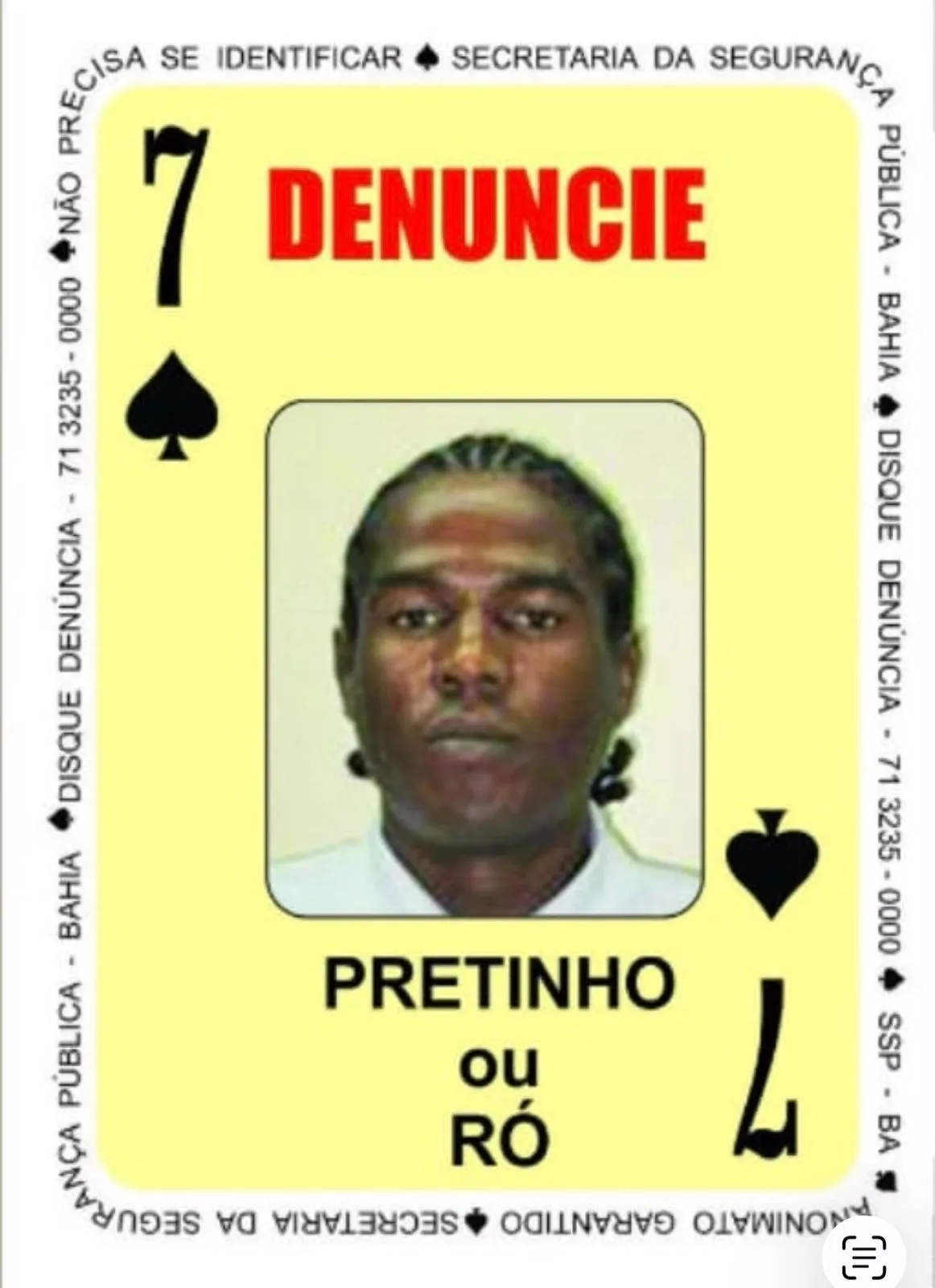 Baralho do Crime, "Ró" ou "Pretinho"