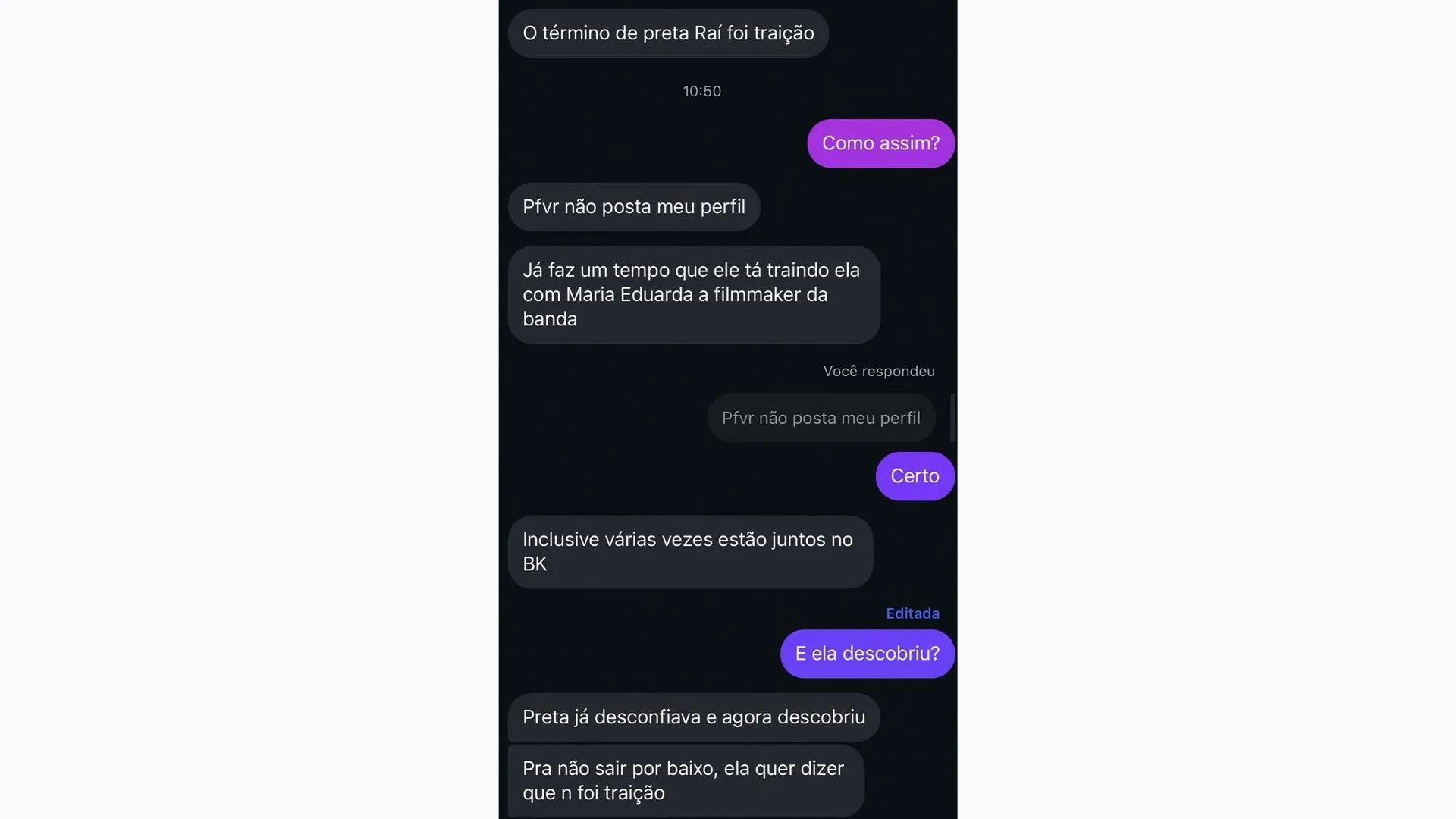 Imagem ilustrativa da imagem Rei dos Faixas é acusado de trair Preta Rai com filmmaker da banda