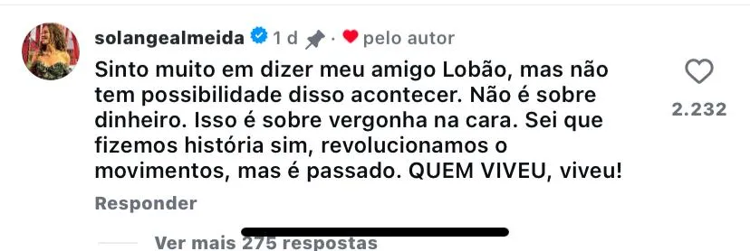 Solange Almeida descarta retorno ao Aviõess do Forró