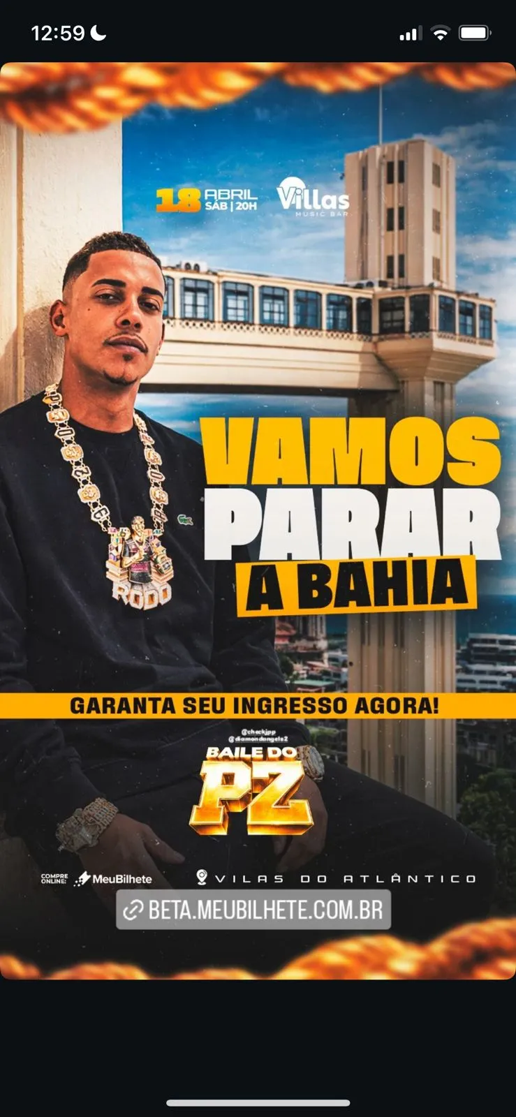 Divulgação do show de Poze do Rodo