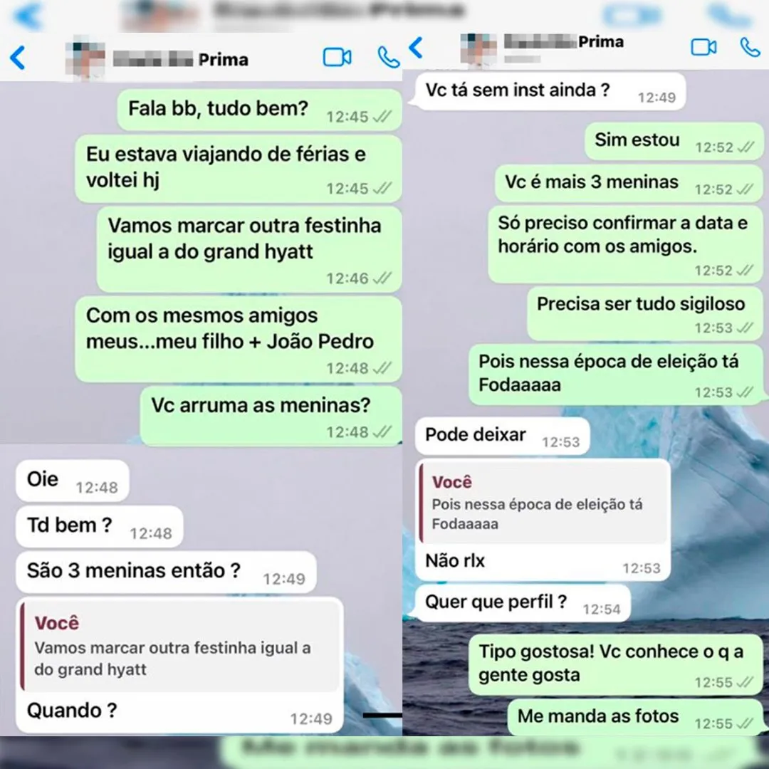 Mensagens sobre festas de luxo