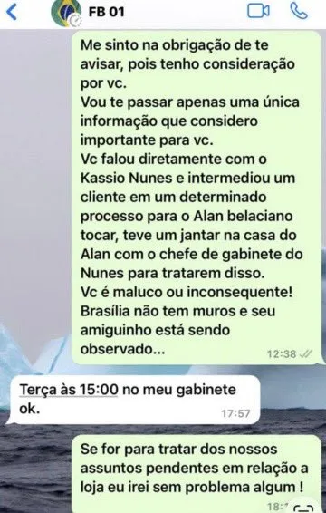 Mensagens citando ministro Kassio Nunes Marques