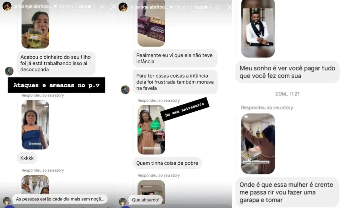 Elisângela divulgou mensagens que recebeu